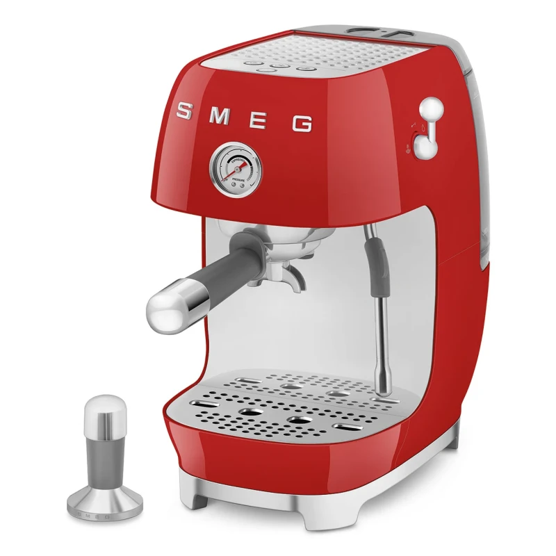 Smeg - Manual Espresso Coffee Machine with Cold Brew - Glossy Red