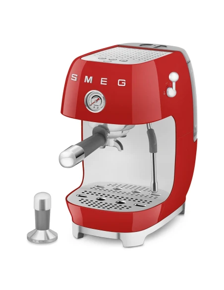 Smeg - Macchina da Caffè Espresso Manuale con Cold Brew - Rosso Lucido