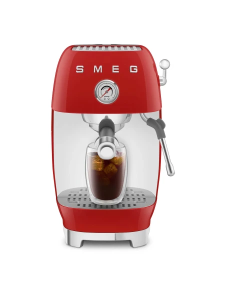 Smeg - Manual Espresso Coffee Machine with Cold Brew - Glossy Red