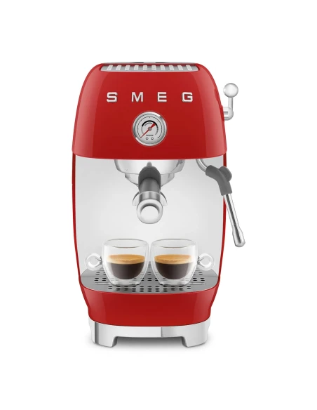 Smeg - Manual Espresso Coffee Machine with Cold Brew - Glossy Red