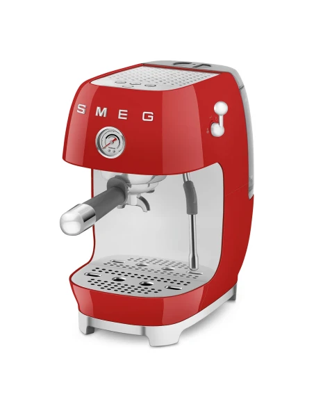 Smeg - Macchina da Caffè Espresso Manuale con Cold Brew - Rosso Lucido