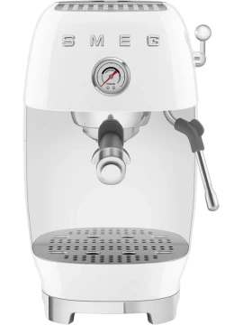 Smeg - Macchina da Caffè Espresso Manuale con Cold Brew - Bianco Lucido