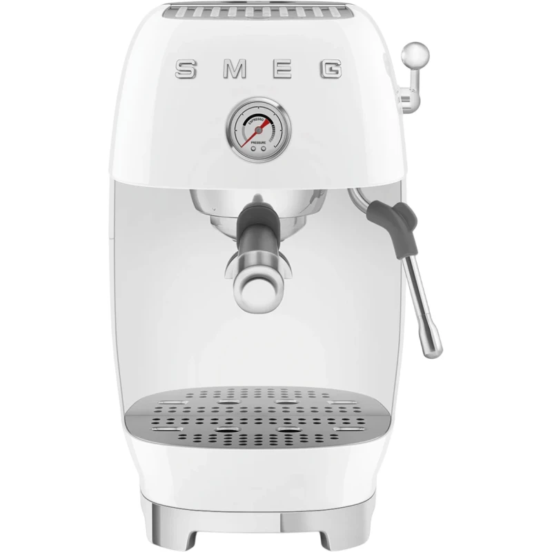 Smeg - Macchina da Caffè Espresso Manuale con Cold Brew - Bianco Lucido