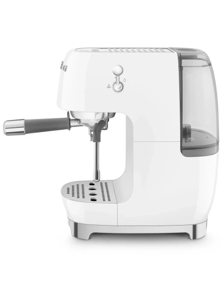 Smeg - Macchina da Caffè Espresso Manuale con Cold Brew - Bianco Lucido