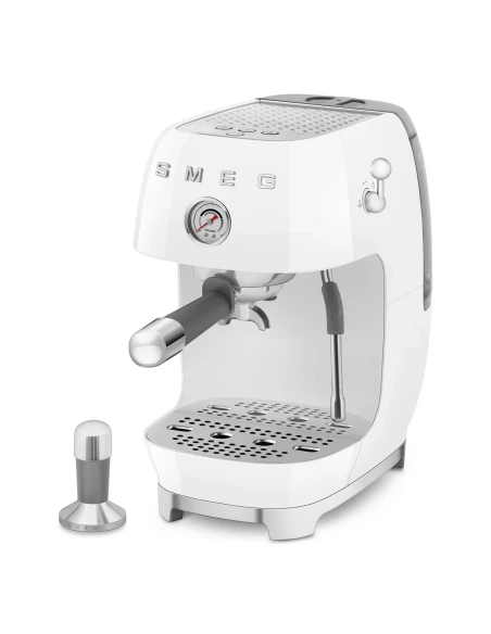 Smeg - Macchina da Caffè Espresso Manuale con Cold Brew - Bianco Lucido