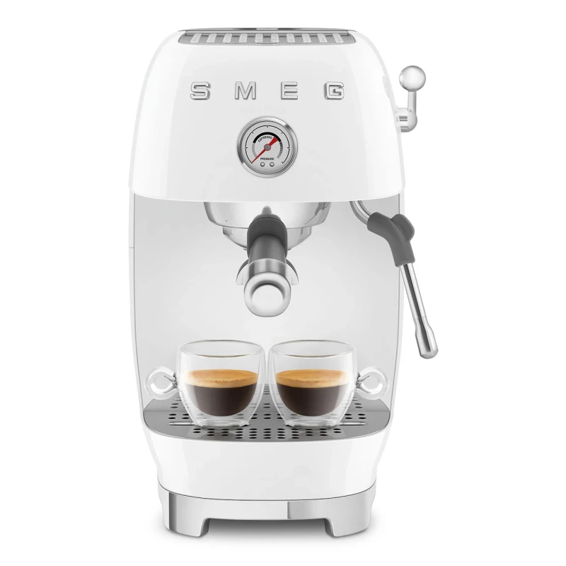 Smeg - Manual Espresso Coffee Machine with Cold Brew - Glossy White