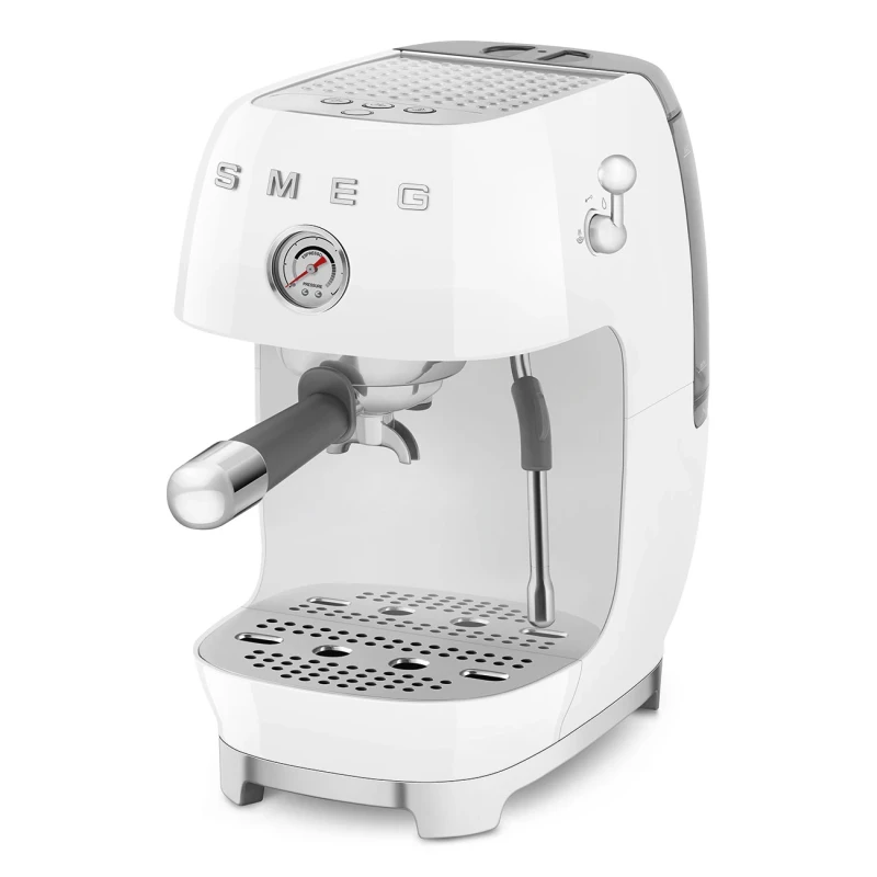 Smeg - Manual Espresso Coffee Machine with Cold Brew - Glossy White