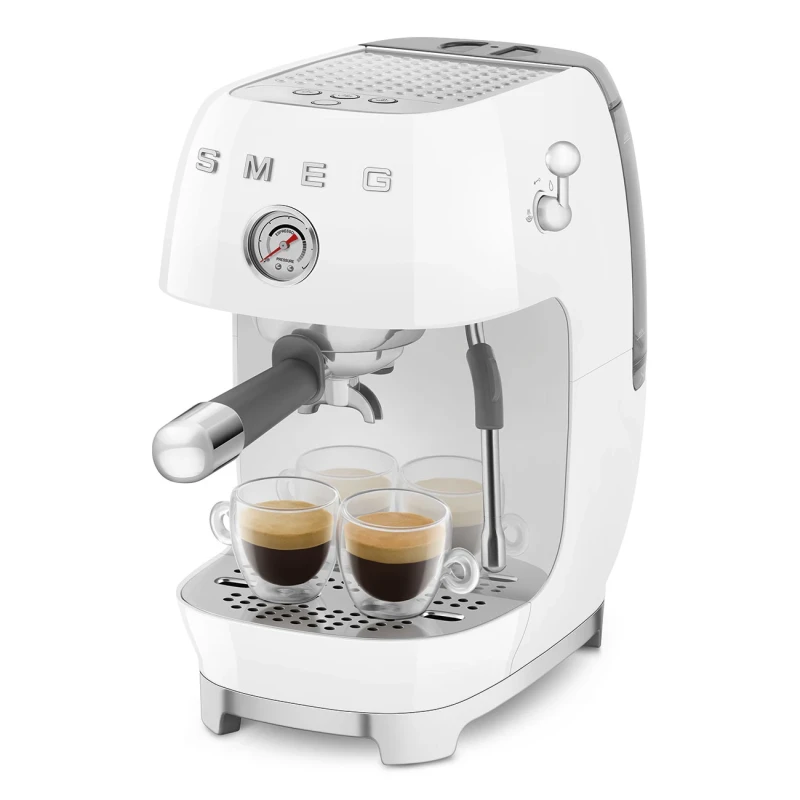 Smeg - Manual Espresso Coffee Machine with Cold Brew - Glossy White