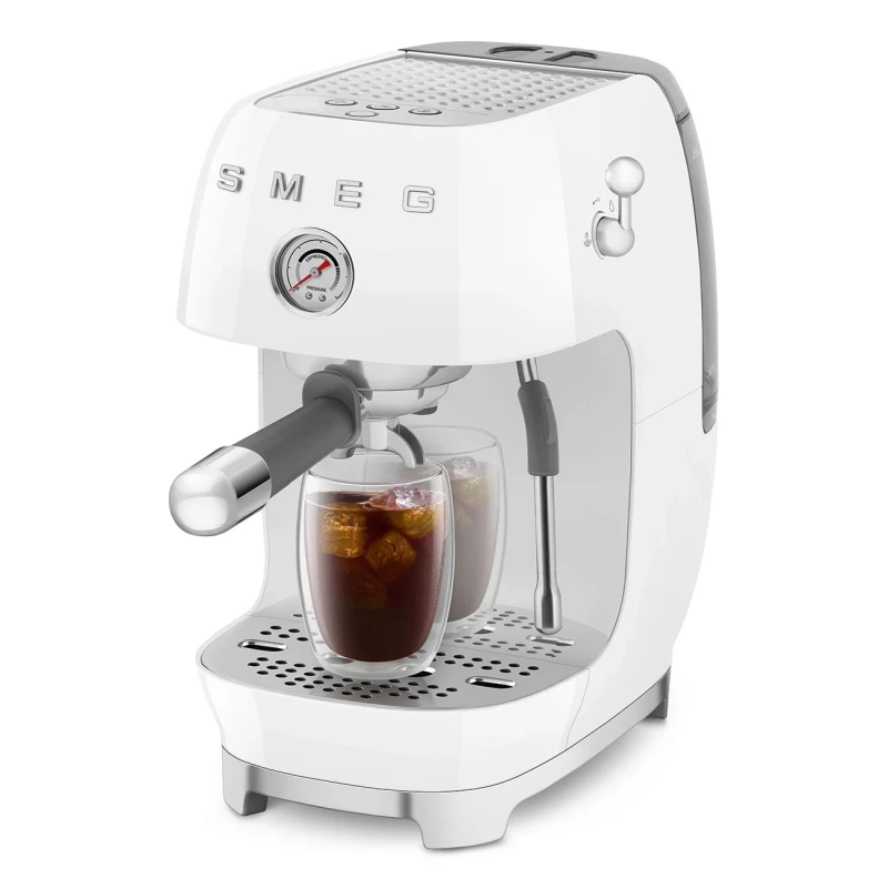 Smeg - Manual Espresso Coffee Machine with Cold Brew - Glossy White