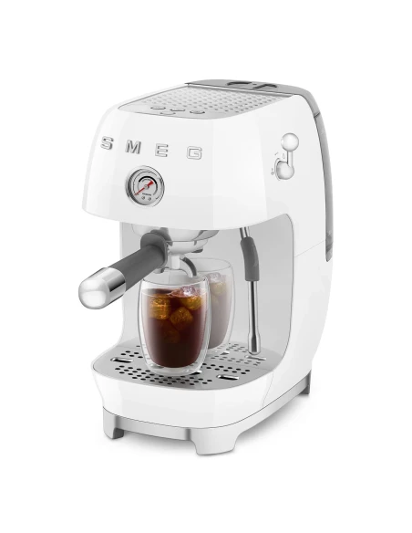 Smeg - Manual Espresso Coffee Machine with Cold Brew - Glossy White