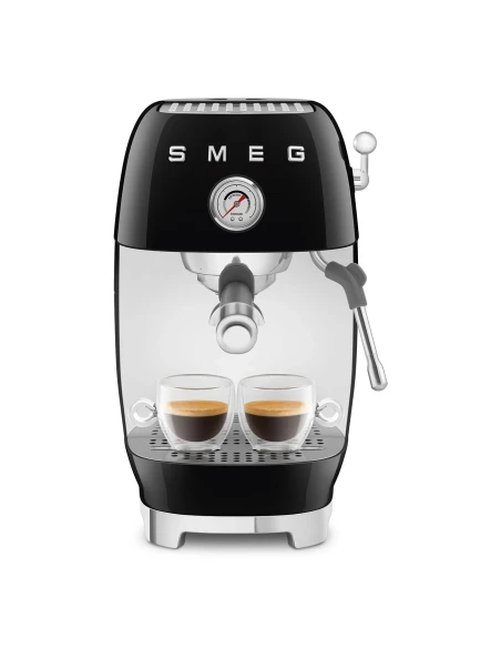 Smeg - Macchina da Caffè Espresso Manuale con Cold Brew - Nero Lucido