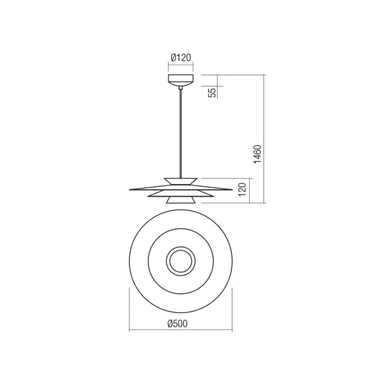 Redo Group - Fargo Pendant Lamp - Matt Black / Gold