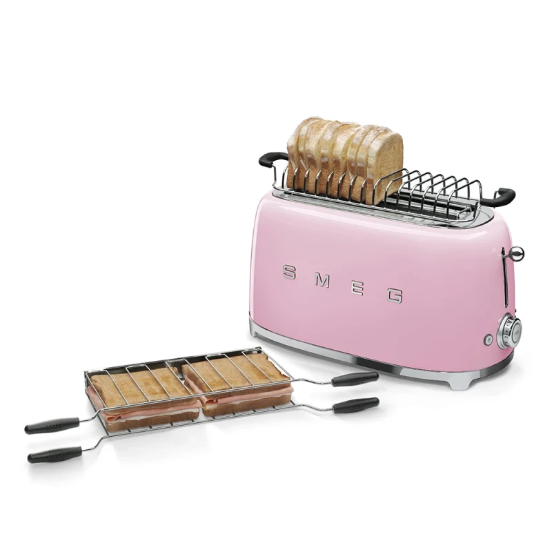 Smeg - 2 x 4 Slice Toaster - Glossy Pink