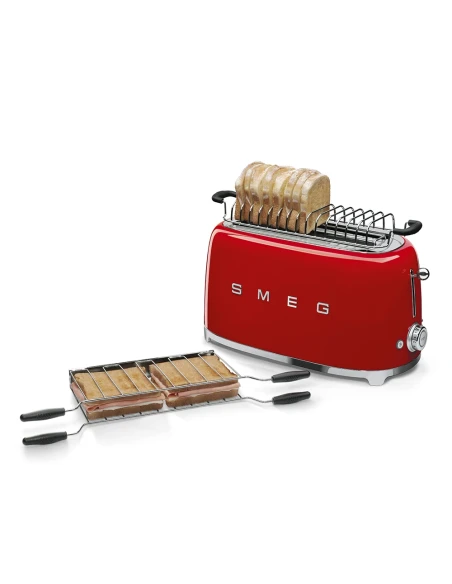 Smeg - 2 x 4 Slice Toaster - Glossy Red