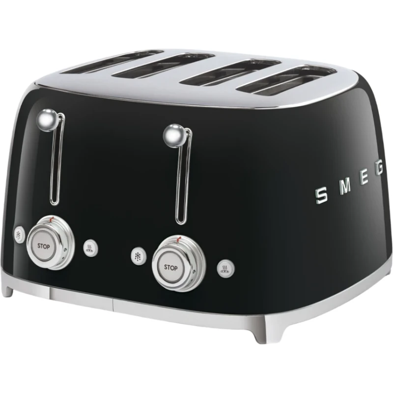Smeg - 4-Slice Toaster - Glossy Black
