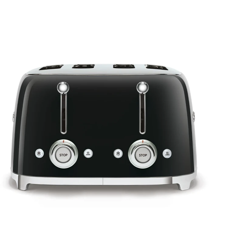 Smeg - 4-Slice Toaster - Glossy Black