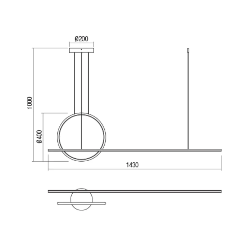 Redo Group - Giotto Pendant Lamp - Black
