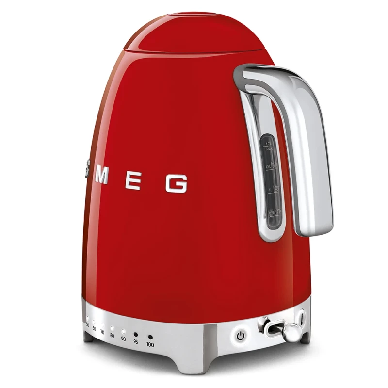 Smeg - Bollitore Elettrico a Temperatura Variabile - Rosso Lucido