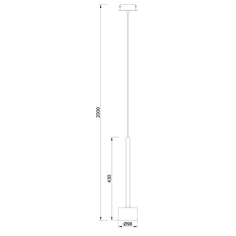 Mantra - Tonic Single Pendant Lamp - Chrome