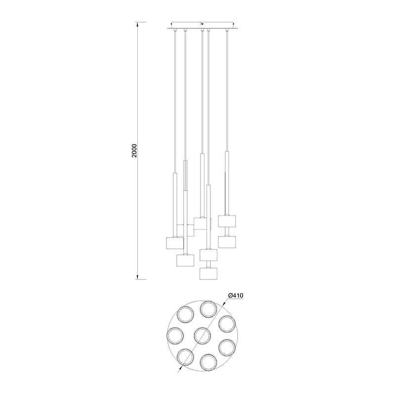 Mantra - Tonic Lampada a Sospensione Rotonda - Multicolore