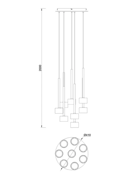 Mantra - Tonic Round Pendant Lamp - Multicolor