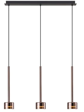 Mantra - Tonic Lampada a Sospensione a 3 Luci - Rame