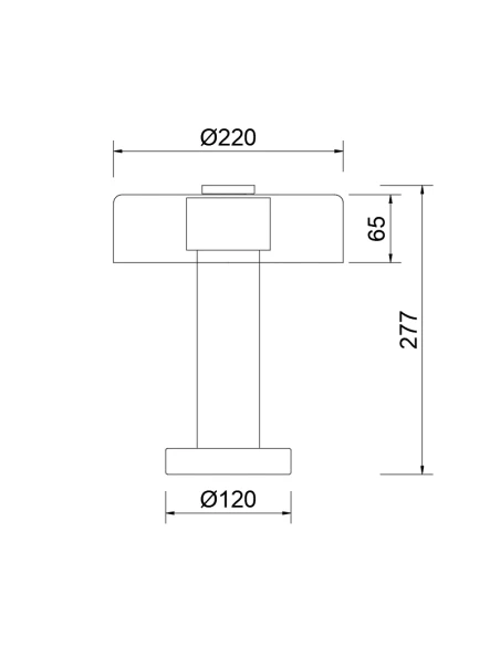 Mantra - Gin Lampada da Tavolo Piccola - Oro Rosa / Nero