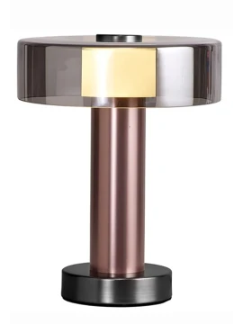 Mantra - Gin Lampada da Tavolo Piccola - Oro Rosa / Nero