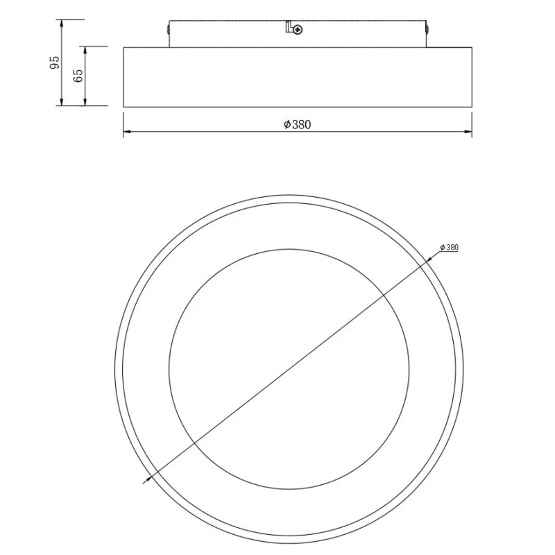 Mantra - Niseko II Round Ceiling Lamp - White