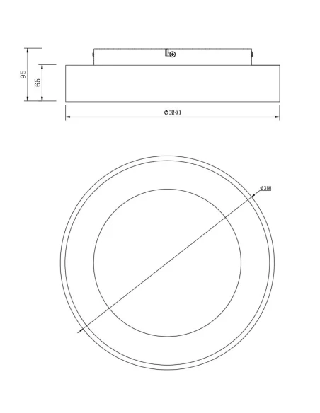 Mantra - Niseko II Round Ceiling Lamp - White