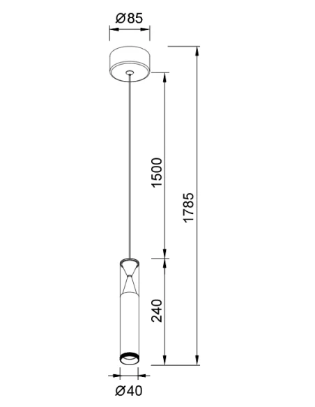 Mantra - Spark Lampada a Sospensione - Grigio Scuro