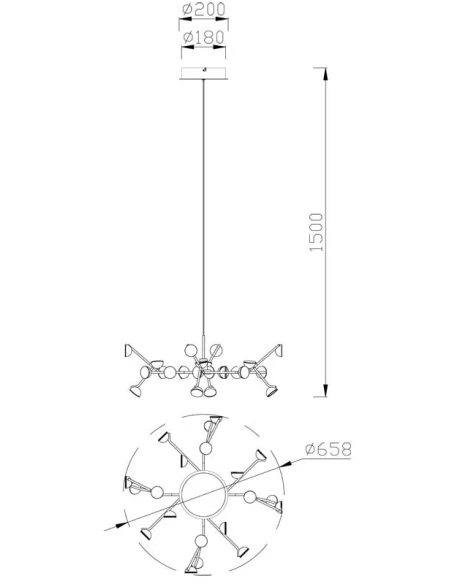 Mantra - ADN Lampada a Sospensione - Bianco Opaco
