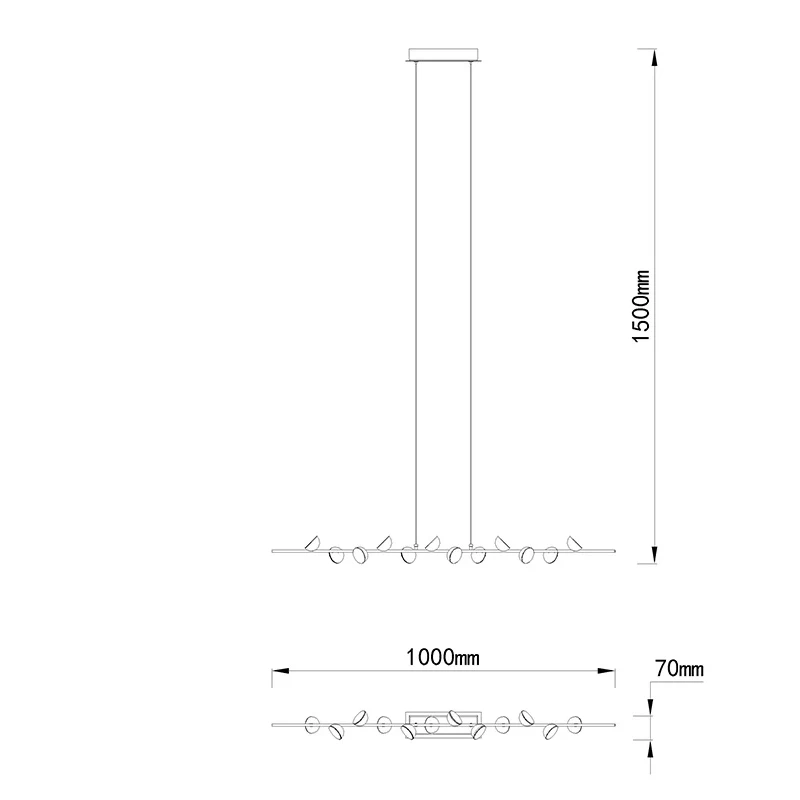 Mantra - ADN Lampada a Sospensione Lineare - Bianco Opaco