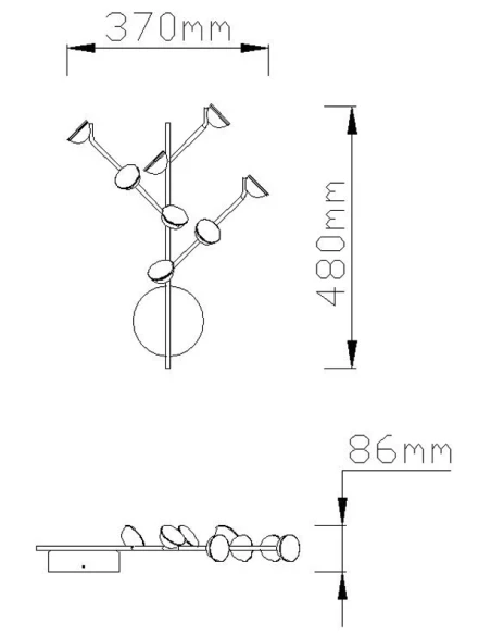 Mantra - ADN Wall Lamp - Matt White
