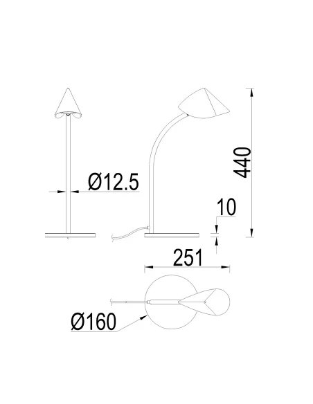 Mantra - Capuccina Table Lamp - Black