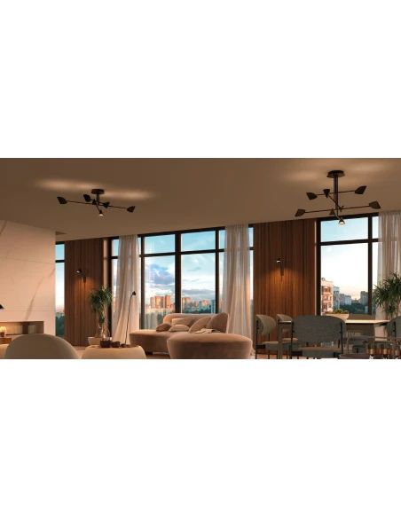 Mantra - Capuccina Lampada da Soffitto - Nero