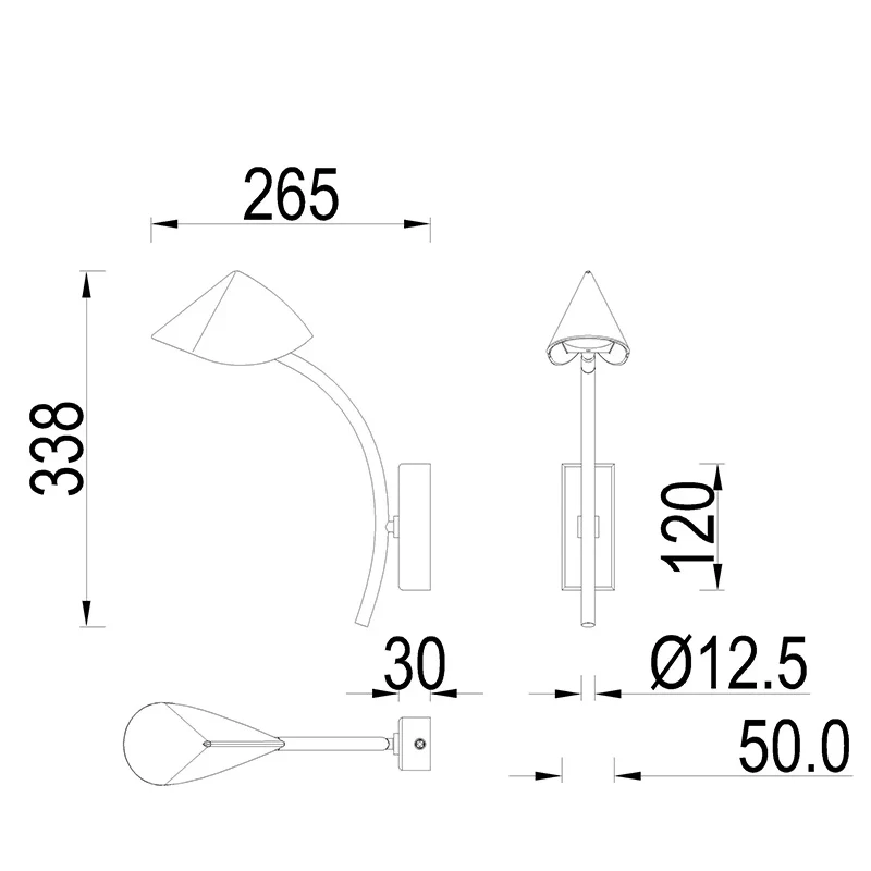 Mantra - Capuccina Wall Lamp - Black