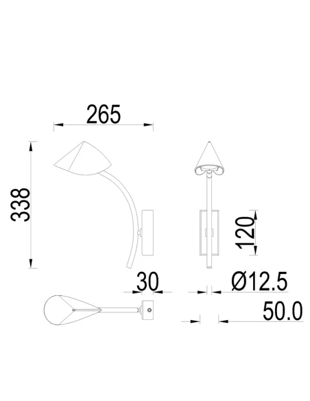 Mantra - Capuccina Wall Lamp - Black