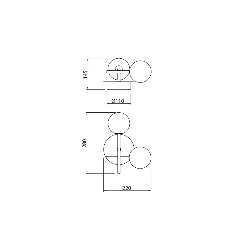 Mantra - Cellar Double Wall Lamp - Black