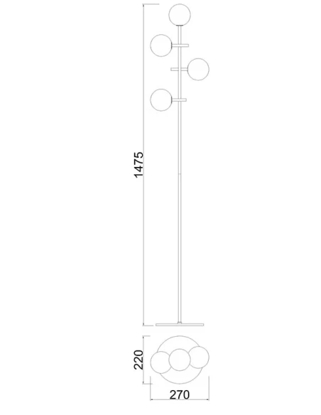 Mantra - Cellar Floor Lamp - Black