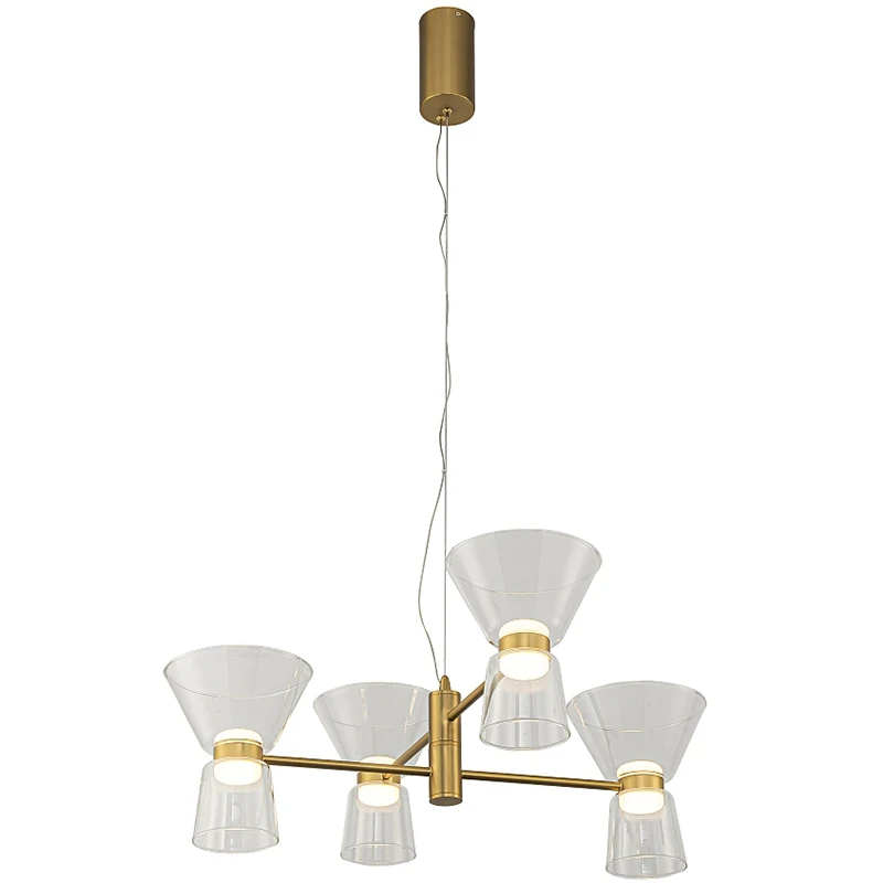 Mantra - New York 4-Shade Pendant Lamp - Gold