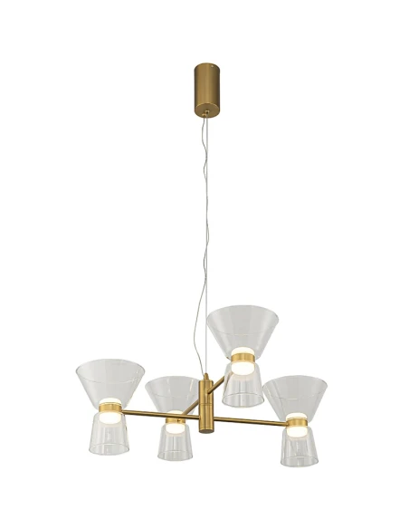 Mantra - New York 4-Shade Pendant Lamp - Gold