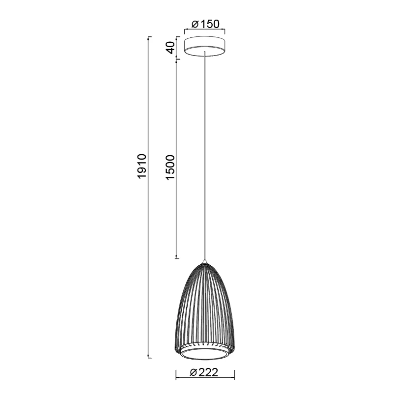 Mantra - Smart Lampada a Sospensione - Nero
