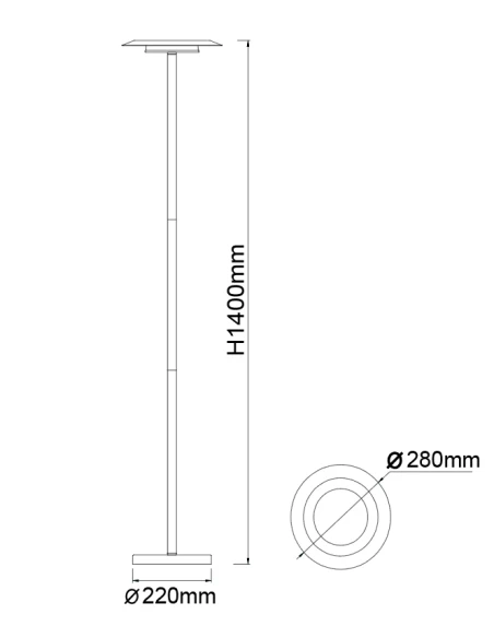Mantra - Tina Floor Lamp - White - Black