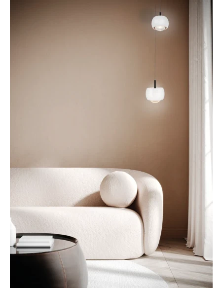Mantra - Roller Lampada a Sospensione 1 - Cromato Nero