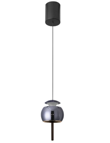 Mantra - Roller Lampada a Sospensione 1 - Cromato Nero