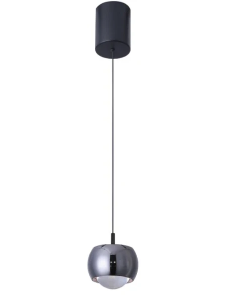 Mantra - Roller Lampada a Sospensione 2 - Nero Cromato