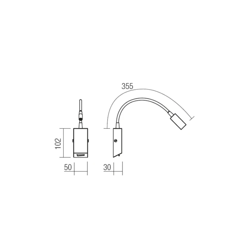 Redo Group - Hello Wall Lamp - Satin Nichel