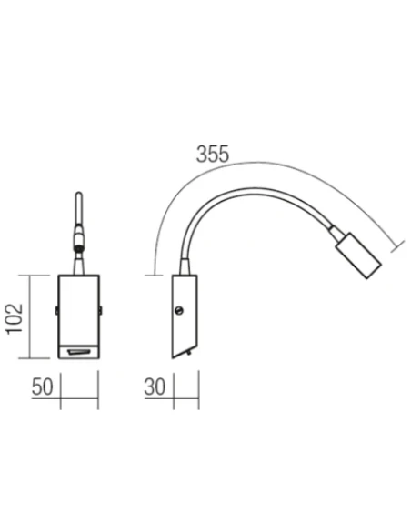 Redo Group - Hello Lampada da Parete - Nichel Satinato
