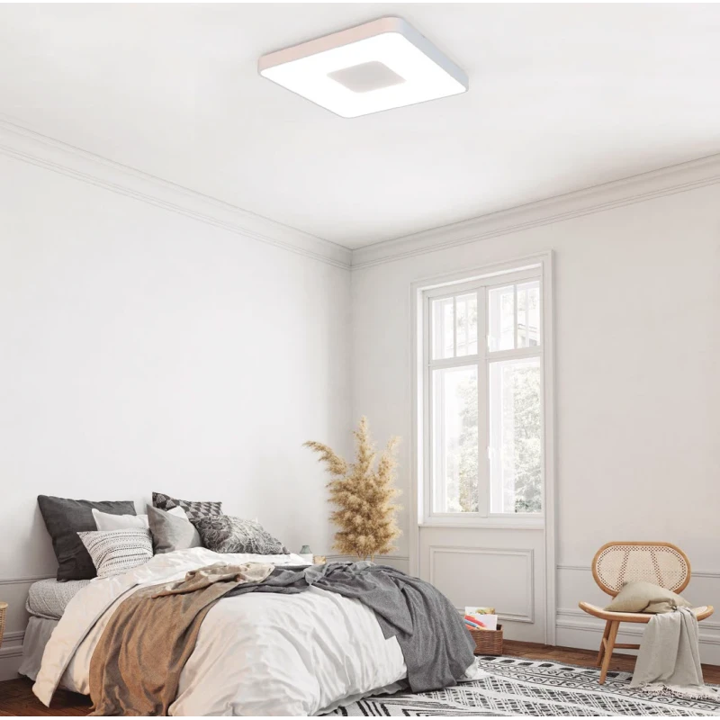 Mantra - Coin Lampada da Soffitto Quadrata - Bianco